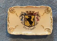 A.L. K.A. Kunst Kronach Bavaria.  STUTTGART Plate Trinket Tray Castle Horse Arms picture