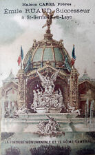 Victorian 1800s French Advertising Trade Card Fontaine Monumentale Dome Central picture