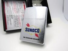 Sunoco Logo Engraved Zippo Brush 2002 Mint Rare picture