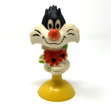 Vintage Warner Bros Inc Sylvester the Cat with Flowers PVC Rattle Toy ©1978 5.5