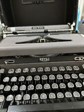Antique 1947 Royal Quiet De Luxe Typewriter Works W/ Original Travel Case picture