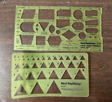 LOT OF TWO Vintage Berol RapiDesign Flow Chart R-54 / Triangles & Diamonds R-51 picture