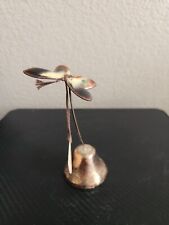 Handcrafted Metal Bell Copper With Butterfly Vintage With Tag Bavano Flowers picture
