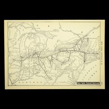 Vintage NEW YORK CENTRAL Railroad Map NYC RR NY CENTRAL Railway Antique 1920s picture