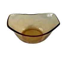 Vintage Amber Depression Glass Clear Small Serving Dish picture