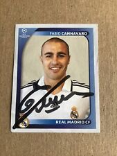 Fabio Cannavaro, Italy 🇮🇹 Real Madrid Panini CL 2008/09 hand signed picture