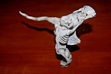 Absolutely Stunning Esteban Najera Elk Antler Carving of Skeleton and Dragon picture