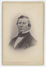 Antique Circa 1880s Cabinet Card Sketch of Handsome Man Wearing Suit & Tie picture