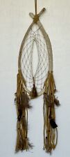 Native American Dream Catcher/Deer Rib Frame/Leather/Feathers/Red Beads/31”t picture