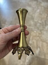 Vintage 1950's Candlestick Oppenheim Judaica Israel Grapes Brass picture