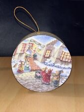 Susan Wheeeler Holly Pond Round Chrismas Paper Box picture
