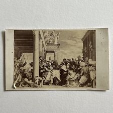 Antique CDV Filler Photograph Jesus is Anointed by Mary Magdalene Veronese picture