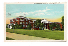 Postcard TX Belton Mary Hardin Baylor College Burt Hall Texas Vintage View 1945 picture