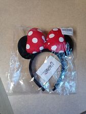 🏰  MINNIE MOUSE  EARS & RED POLKA DOT BOW HEADBAND picture