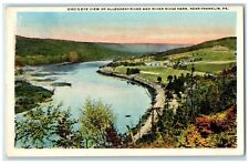 c1920 Bird's Eye View Allegheny River Ridge Farm Franklin Pennsylvania Postcard picture