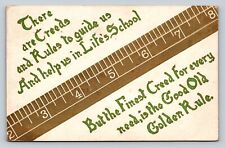 c1910 Finest Creed Is the Good Old Golden Rule Embossed ANTIQUE Postcard 0983 picture