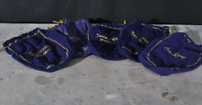 💥 Seagrams Crown Royal Bag Lot of 5 Purple & Gold - Vintage Bags picture