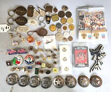 Junk Drawer Lot Mostly Vintage Pins, Key Chains, Tokens, Buttons, Tie Tacks (#1) picture