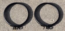 Lot Of 2     4-1/2” Railroad Switch Marker Train Lamp Lens Coupling Rings picture
