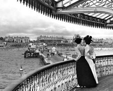 Vintage 1880 Two Women on Clacton Pier Photo Print - Clacton on Sea Great Britai picture