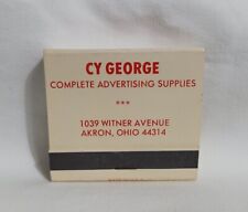 Vintage Cy George Advertising Supplies Sales Matchbook Akron OH Advertising Full picture
