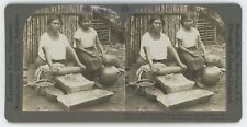 c1900's Real Photo Stereoview Making Tortillas in Salvador Central America picture
