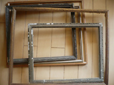 GROUP OF 5 VINTAGE THIN MID CENTURY ANTIQUE FRAMES FRAMING, WOOD, USED FRAMES picture