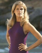 Candice Bergen early 1970's glamour pose in sleeveless purple dress 4x6 photo picture