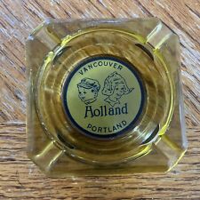 Vintage Vancouver Holland Portland Glass Restaurant 1950-60's Amber Ashtray picture