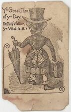 1890S MEDICAL TRADE CARD FEATURING SURGEON/FEMINIST DR MARY WALKER  P4396 picture