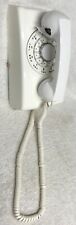Vintage 1970 ITT Model 554 Series (11-79) WHITE Rotary Dial Wall Mount Telephone picture