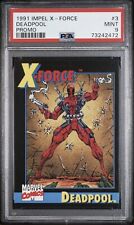 1991 Marvel Impel Deadpool Promo #3 Rookie Card X-Force PSA 9 Mint picture