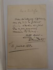 Autograph Letter Anatole Nikolayevich Demidoff (1812-1870) Russian Diplomat/Art picture