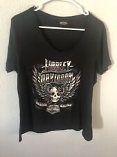 Harley Davidson Women’s L Rhinestone T￼-Shirt Black  Apache Junction AZ picture