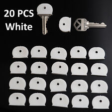 20x Key ID Caps Rubber Identifier Top Cover Topper Ring Hat Shape - White Color picture