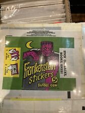 1966  TOPPS  FRANKENSTEIN  STICKERS  5 cents   WRAPPER  BEAUTIFUL picture