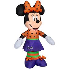 Gemmy 3.5 Ft Minnie Mouse Polka Dot Bat Halloween Airblown Inflatable Disney picture