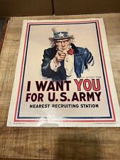 Vintage I Want You For The US Army Recruiter Poster RPI 223 January 1983 picture