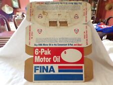 Vintage Fina 6-Pak Motor Oil Carrier  picture