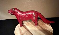 Vintage Antique Rare Cast Iron Dog Nutcracker Red Porcelain Enamel Finish. picture