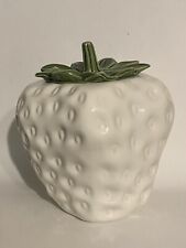 Vintage 1950s McCoy Pottery White Strawberry Cookie Jar #263 USA picture