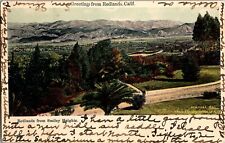 Greetings from Redlands CA, Redlands from Smiley Heights c1905 Vtg Postcard F80 picture