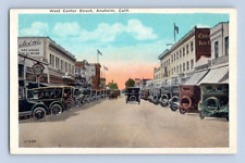1918. ANAHEIM, CAL. WEST CENTER STREET. POSTCARD. SZ22 picture