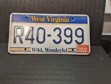 EXPIRED WEST VIRGINIA LICENSE PLATE with 2002 STICKER ...... (R40 399) picture