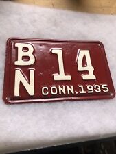 1935 Connecticut License Plate BN 14  picture