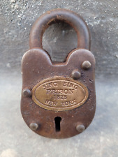 Sing Sing Prison 1825 New York Gate Lock W/ 2 Working Keys Western Decor Padlock picture
