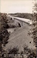 1941, Cooley Bridge Between CADILLAC & MANISTEE, Michigan Real Photo Postcard picture
