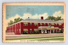 Postcard North Carolina Jacksonville NC Hotel Walmor 1948 Posted Linen picture