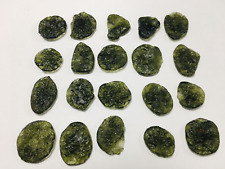 20pcs   Genuine Raw Moldavite Crystal from Czech RepublicPIC certificate picture