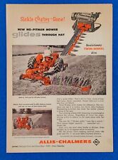 1957 ALLIS-CHALMERS No. 7 MOWER ORIGINAL PRINT AD CLASSIC TRACTOR ATTACHMENTS picture